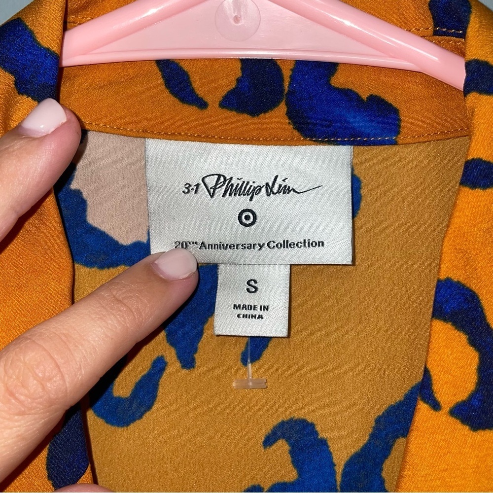 3.1 Phillip Lim x Target Cheetah Gold & Navy Blazer Small - Picture 3 of 7